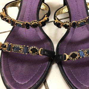 BLUE JEWELLED SANDALS - GIUSEPPE ZANOTTI DESIGN